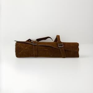 Handmade Damascus Knife Set 5pc w/ Suede Leather Roll – Chef Utility Skinner